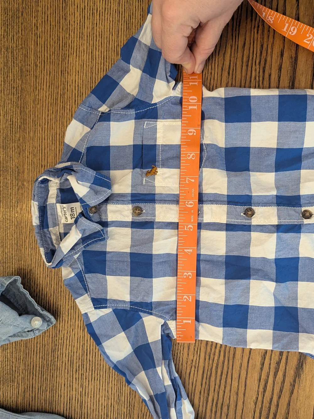 EUC Carters Oshkosh Baby Boy 18 Month Blue Button Down Long Sleeve Shirt Bundle